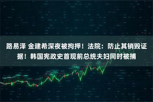 路易泽 金建希深夜被拘押！法院：防止其销毁证据！韩国宪政史首现前总统夫妇同时被捕