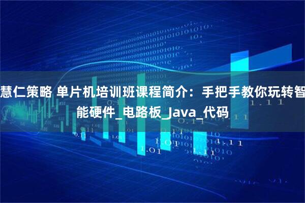 慧仁策略 单片机培训班课程简介：手把手教你玩转智能硬件_电路板_Java_代码