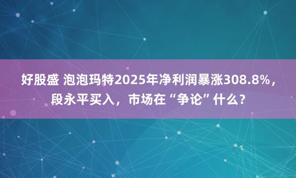 好股盛 泡泡玛特2025年净利润暴涨308.8%，段永平买入，市场在“争论”什么？