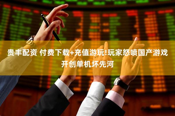 贵丰配资 付费下载+充值游玩!玩家怒喷国产游戏开创单机坏先河